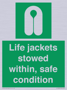 Life jackets stowed within